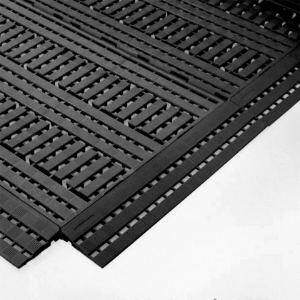 Černá protiskluzová průmyslová rohož WORK-DECK - 60 x 120 x 2,5 cm