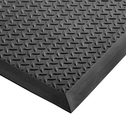 Černá protiúnavová protiskluzová průmyslová rohož Cushion Flex - 210 x 91 x 1,27 cm