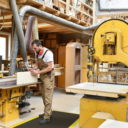 Černá gumová průmyslová protiskluzová protiúnavová rohož Diamond Flex - 163 x 102 x 1,87 cm