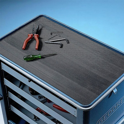 Černá protiskluzová průmyslová hladká rohož Rib ‘n’ Roll - 10 m x 120 cm x 0,3 cm