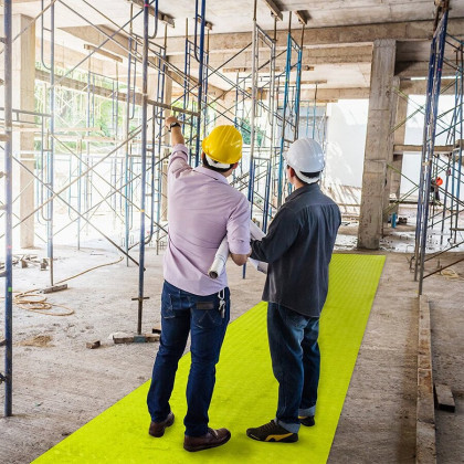 Žlutá protiskluzová průmyslová rohož SITEPATH - 10 m x 100 cm x 0,2 cm