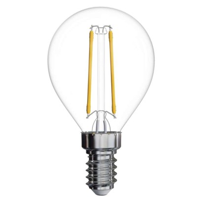 LED žárovka Filament Mini Globe 1,8W E14 teplá bílá