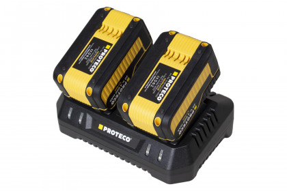 Sekačka akumulátorová 40 V, záběr 38 cm, 500 W + 2 akumulátory 4 ah + nabíječka dual