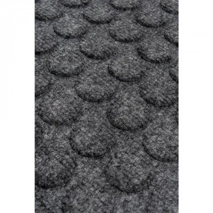 Šedá textilní gumová čistící vstupní rohož FLOMA Rounds - 50 x 80 x 1,1 cm