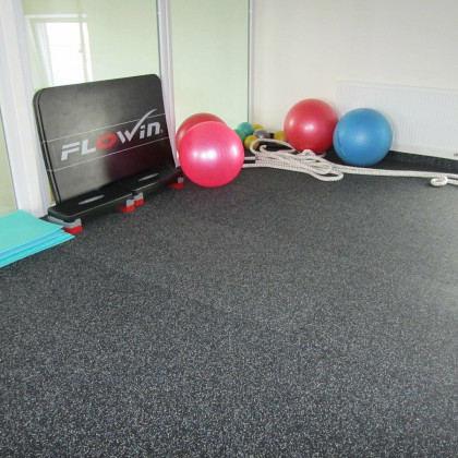 Černo-červená podlahová guma (deska) FLOMA IceFlo SF1100 - 200 x 100 x 0,8 cm