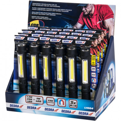 Svtilna 1,5 W COB LED + 1 W LED, pen, s bateriemi