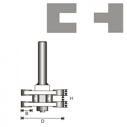 Sada frz""T"" T8 41 H6,35 B9,5 mm