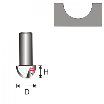 Frza drkovac, plkulat T8 D3,97 H6 R2mm