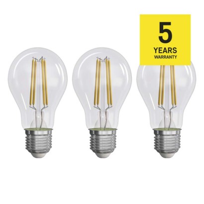 LED žárovka Filament A60 / E27 / 3,8 W (60 W) / 806 lm / teplá bílá