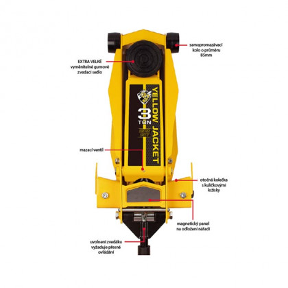 Hydraulický zvedák pojízdný, nízký profil | 3 t