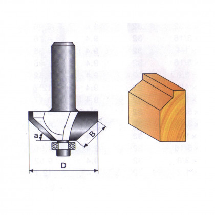 Tvarová fréza do dřeva, stopka 8 mm | 15,9x63 mm