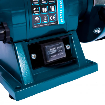 Bruska stolní dvoukotoučová 150 W, 125 mm + lampa 40 W