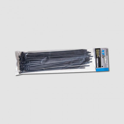 Vázací pásky nylonové černé | 500x7,6 mm, 1bal/50ks