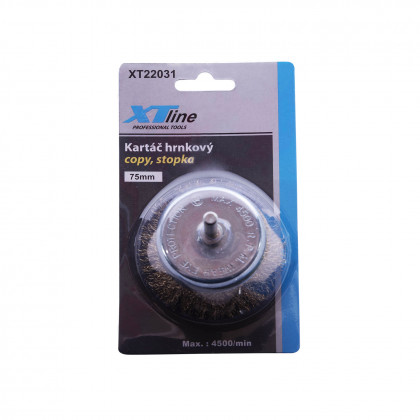 Kartáč hrnkový vlnitý, válcová stopka | 75 mm
