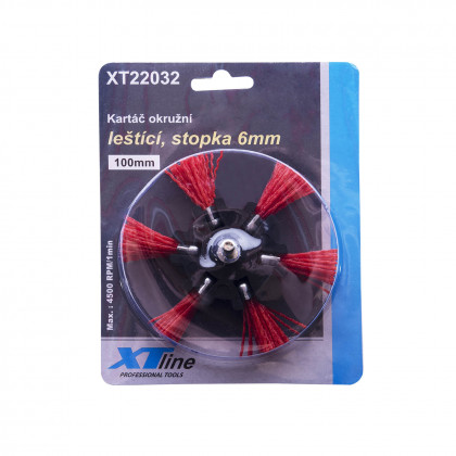 Kartáč radiální nylonový, válcová stopka | 100 mm