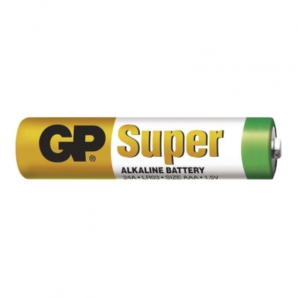 Alkalická baterie GP Super LR03 (AAA), blistr