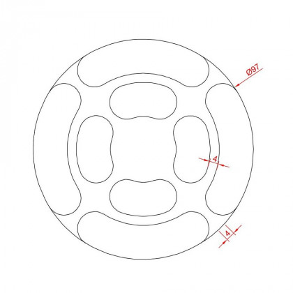 Gumová podložka zvedáku pro zvedáky Ravaglioli FLOMA RP102 - průměr 9,7 cm x 2,1 cm