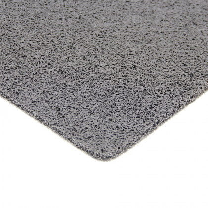 Šedá vinylová protiskluzová sprchová rohož FLOMA Spaghetti - 60 x 80 x 1,2 cm