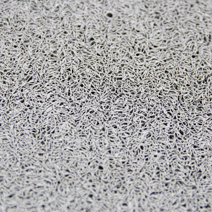 Šedá vinylová protiskluzová sprchová rohož FLOMA Spaghetti - 60 x 80 x 1,2 cm