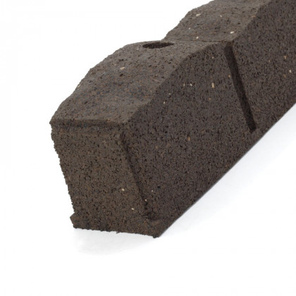 Světle hnědý gumový zahradní obrubník FLOMA Stone - 120 x 7 x 8,8 cm