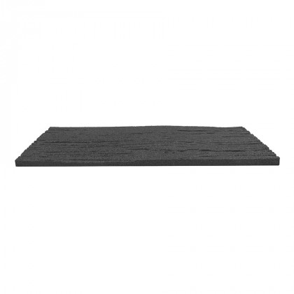 Šedý gumový zahradní nášlap FLOMA Wood (dřevo) - 26 x 60 x 1,7 cm