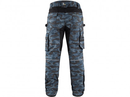 Kalhoty CXS STRETCH, pánské, maskáčové modré