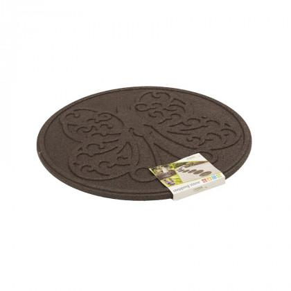 Světle hnědý gumový zahradní nášlap FLOMA Butterfly - 45 x 45 x 1,9 cm