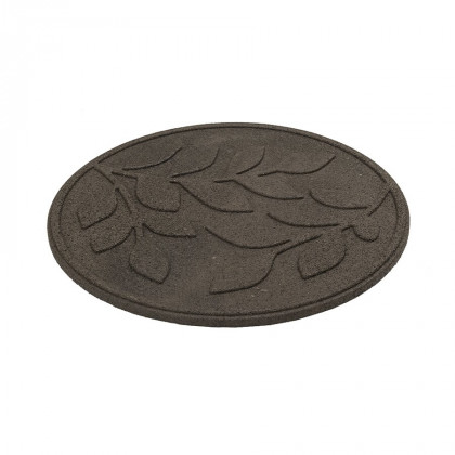 Hnědý gumový zahradní nášlap FLOMA Leaves - 45 x 45 x 1,9 cm
