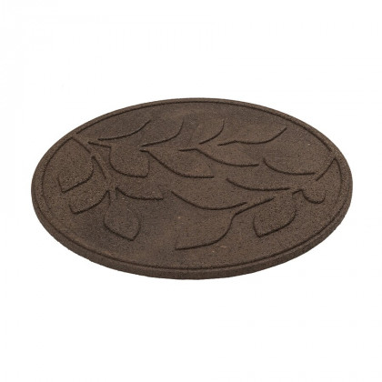 Světle hnědý gumový zahradní nášlap FLOMA Leaves - 45 x 45 x 1,9 cm