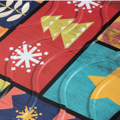 Plastový odkapávač na boty FLOMA Colorful Xmas - 38 x 75 x 2,1 cm