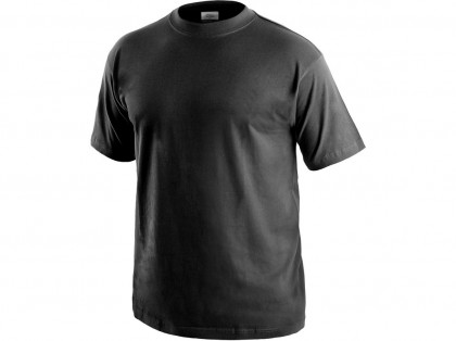 Tričko CXS DANIEL, krátký rukáv, černé, vel. 6XL