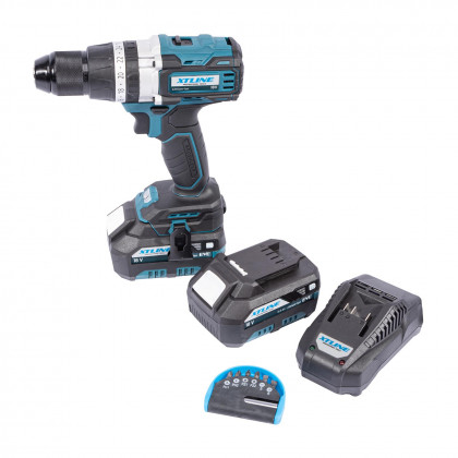 Aku vrtačka s příklepem bezuhlíková 18 V, 70 Nm + 2 baterie 5.0 Ah + nabíječka 3.5 A + box