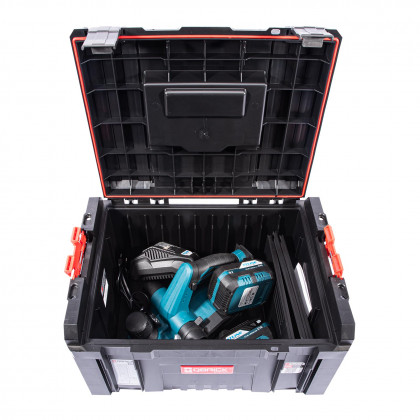 Aku hoblík 18 V + 2 baterie 5.0 Ah + nabíječka 3.5 A + box