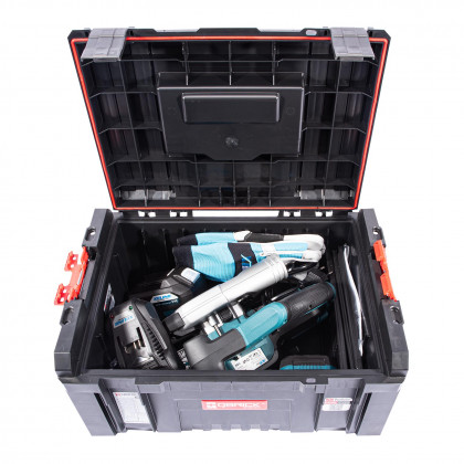 Aku kotoučová pila bezuhlíková 18 V, 165 mm + 2 baterie 5.0 Ah + nabíječka 3.5 A + box