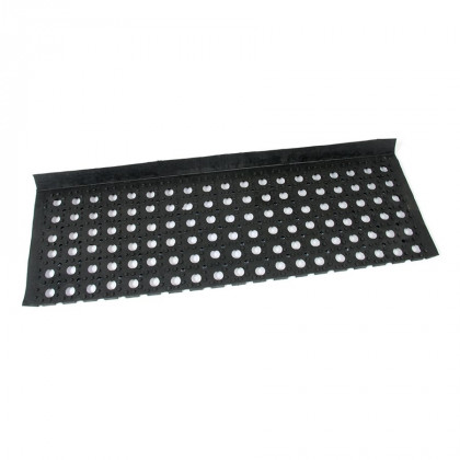 Gumový nášlap na schody na hrubé nečistoty FLOMA Honeycomb Step - 25 x 75 x 1,6 cm