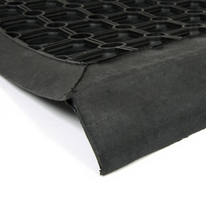 Gumový nášlap na schody na hrubé nečistoty FLOMA Honeycomb Step - 25 x 75 x 1,6 cm