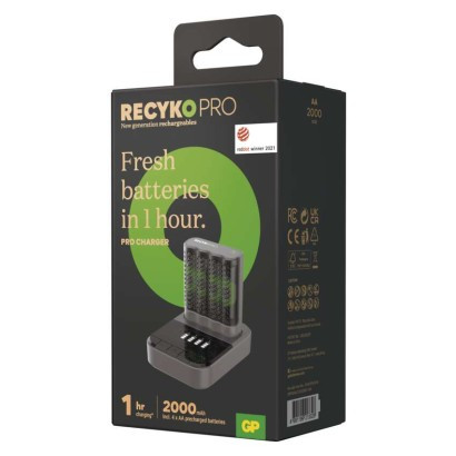 Nabíječka baterií GP Pro P461 + 4× AA ReCyko Pro + DOCK