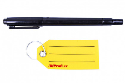 Žluté Exclusive plastové visačky na klíče se závěsným kroužkem 500ks - 434080099