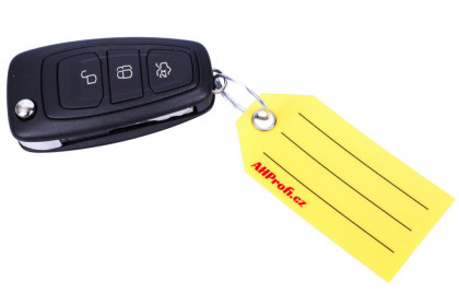 Žluté Exclusive plastové visačky na klíče se závěsným kroužkem 500ks - 434080099