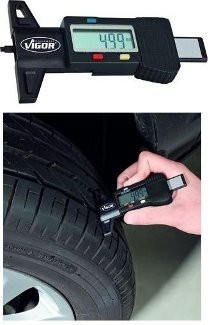 Digitální měřič hloubky dezénu pneumatik 0-27 mm - V1584