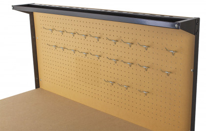 Pracovní stůl ECONOMY s děrovanou deskou, dvěma šuplíky a odkládacím prostorem - WT1002A