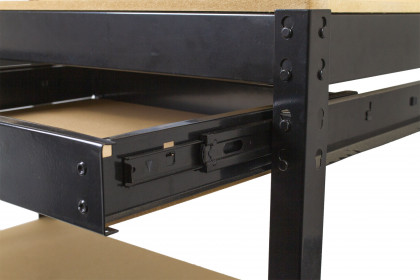 Pracovní stůl ECONOMY s děrovanou deskou, dvěma šuplíky a odkládacím prostorem - WT1002A