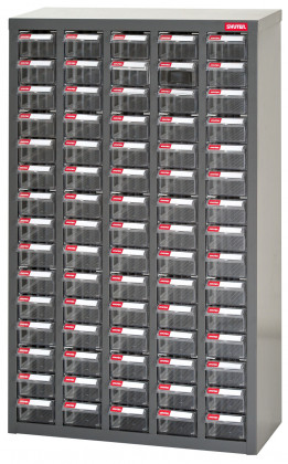 Galvanizovaný kovový organizér pro dílenský materiál a díly s 75 zásuvkami - ST1-575