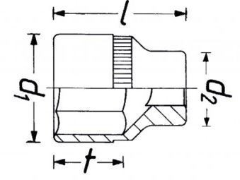 Vnitřní nástrčný klíč silový 1/2" 19 mm 6-hr. Hazet - HA045839
