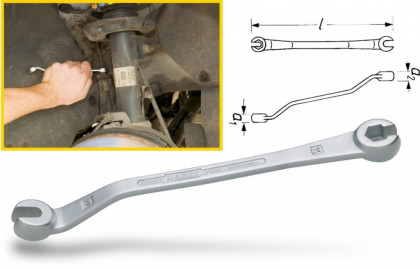 Otevřený klíč na brzdové vedení 612N-11 Hazet
