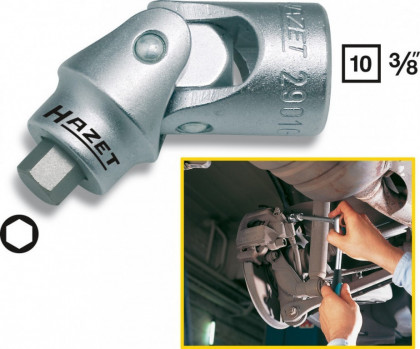 Hlavice s bitem a kardanovým kloubem 3/8" S7 Hazet 2901G-7 - HA051816