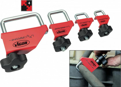 Sada škrtících hadicových svorek, 4 dílná VIGOR - V3381