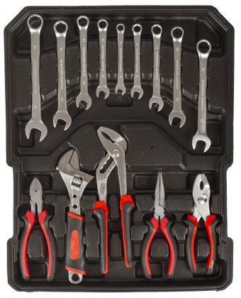 Sada nářadí v hliníkovém kufru s Gola sadou 1/2" a 1/4", 186 ks - K6101