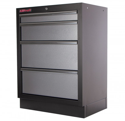 Celokovová dílenská skříňka PROFI se 4-mi šuplíky 680x458x910 mm - TGC1304