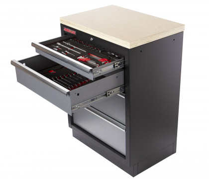 Celokovová dílenská skříňka PROFI se 4-mi šuplíky 680x458x910 mm - TGC1304